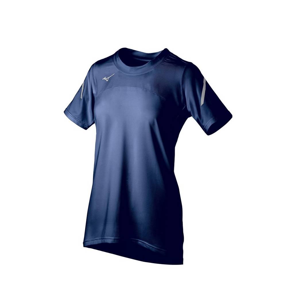 Jersey Mizuno Techno VII Short Sleeve Para Mujer Azul Marino 5398710-MC